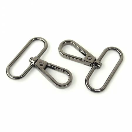 Two Swivel Hooks 1 1/2" Gunmetal