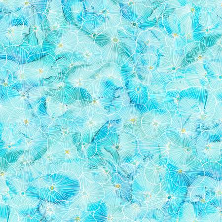 Painted Sea - Linear Bursts Light Teal