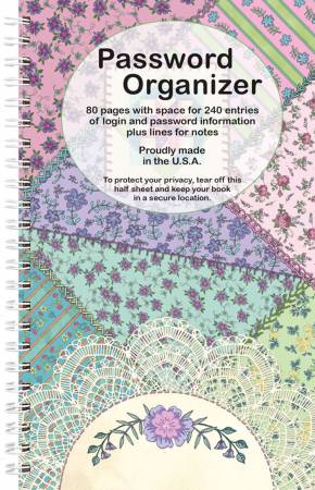 Password Organizer Crazy Quilt