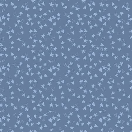 Safari Lullaby Blue Heart & Stars