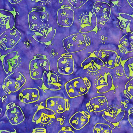 Don't Bug Me - Purple Fireflies Batik 9143Q-1