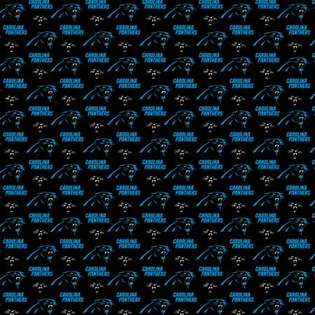 Black NFL Carolina Panthers Cotton 60" Wideback