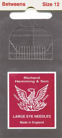 Richard Hemming Quilting Needles Size 12 12ct Betweens