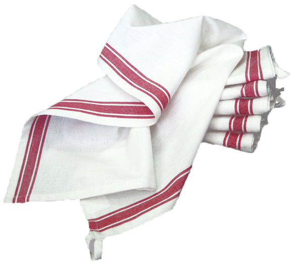 Vintage Striped Towel 3ct Red