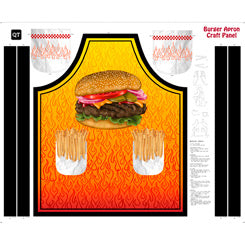 Sew & Go - Burger Apron Panel Orange - 27636-O