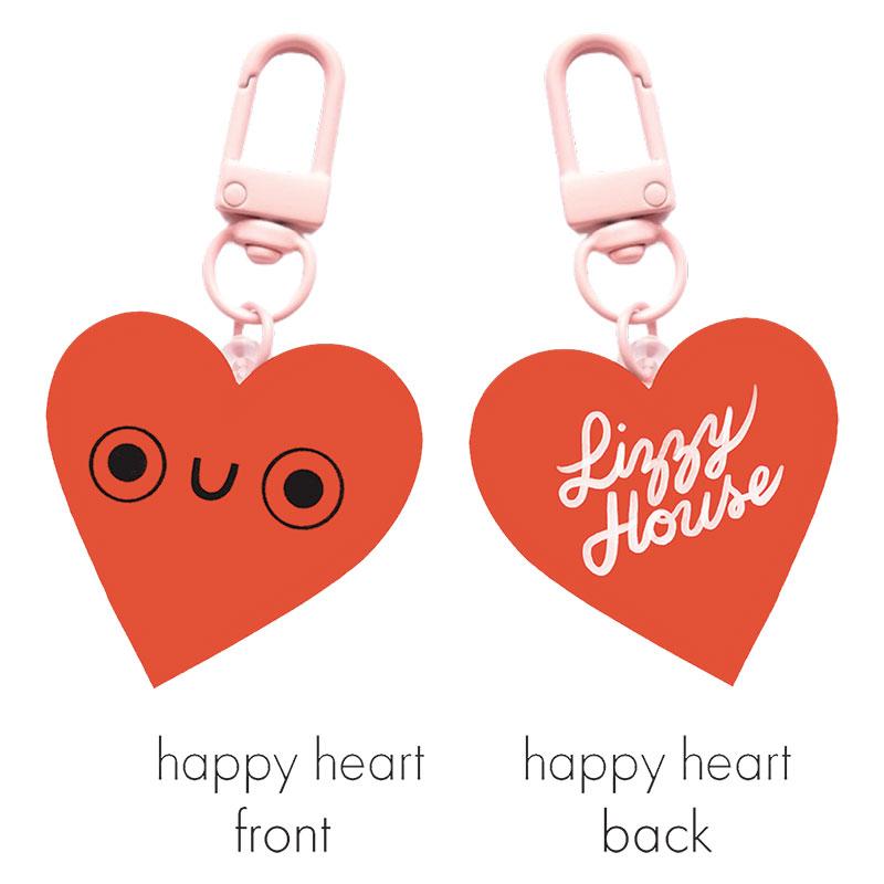 Zipper Gltr Charm Happy Heart LHFVZ003 Lizzy House#1