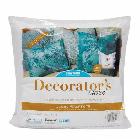 Decorators Choice Luxury Pillow Form 100% Polyester Filled 16in x 16in