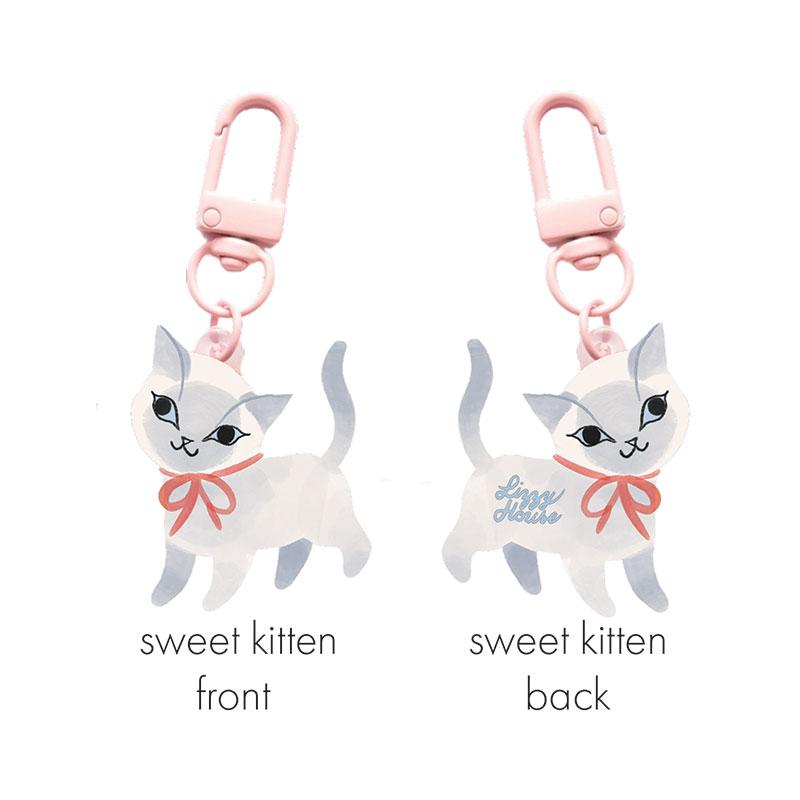 Zipper Gltr Charm Sweet Kitten LHFVZ004 Lizzy House#1