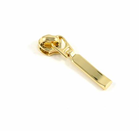 #5 Emmaline Rectangular Zipper Slide 10pk Gold