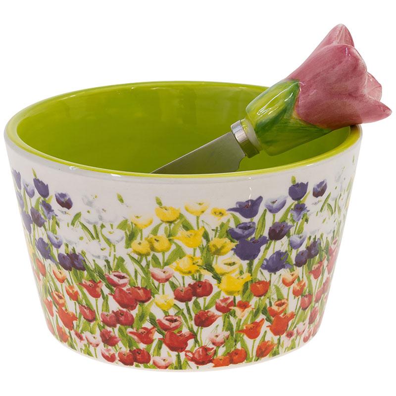 Tulipfield Bowl & Spreader