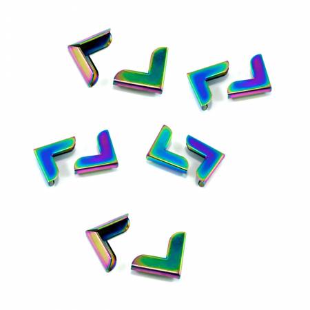 Corners for Bags and Wallets 3/4in in Iridescent Rainbow