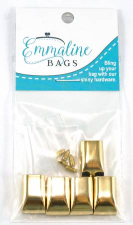 Zipper/Cord Ends Gold 5 Pack