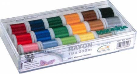 MADERIA RAYON THREAD - BOX 18 SPOOLS
