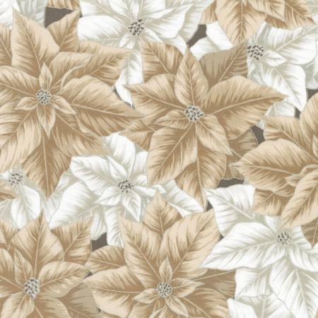 Holiday Flourish-Festive Finery Poinsettias Blanc w/Metallic