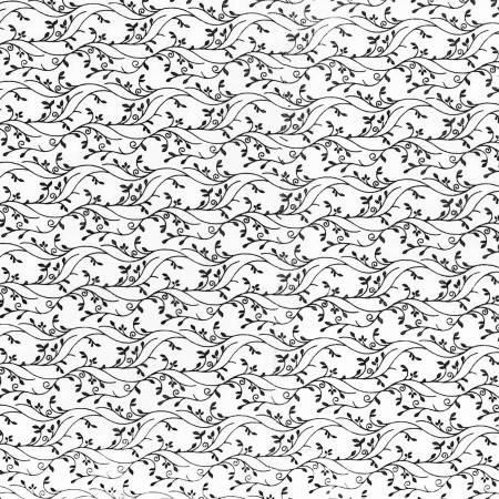 Expressions Batiks Licorice Candy Blooms at Dusk White