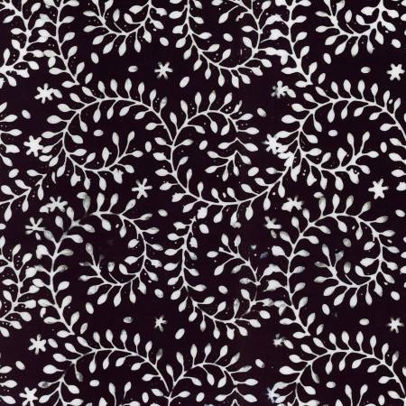 Expressions Batiks Licorice Candy Blooms at Dusk Black