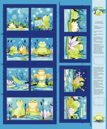 Paul's Pond 36" x 42" Storybook Turquoise Panel