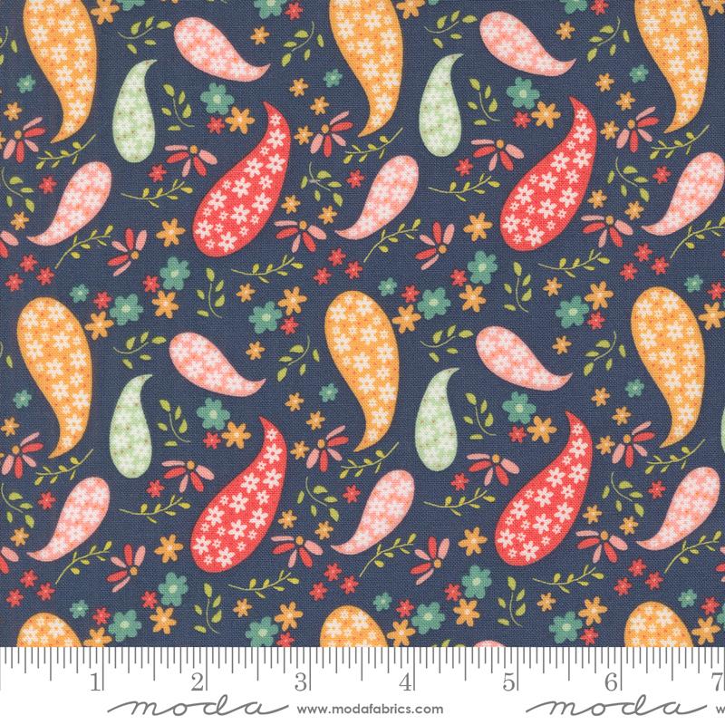 Raspberry Summer Paisley & Floral Blueberry