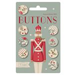 Tilda Merry Little Christmas Buttons 0.63in 8pcs