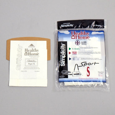 Simplicity Sport Paper Bag 6pk Genuine 2 Ply Type S 24cs