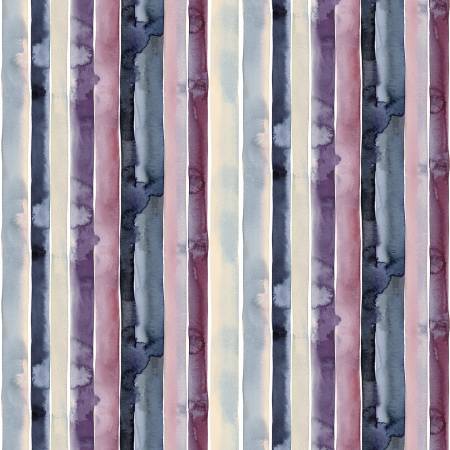 Meadow At Dusk Watercolor Stripe