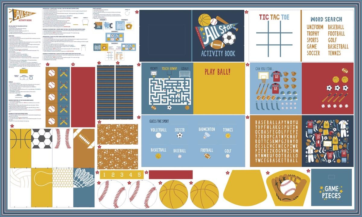 All Star Activity Book Panel 36" x 60"