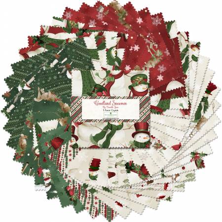 5in Squares Woodland Snowmen, 42pcs