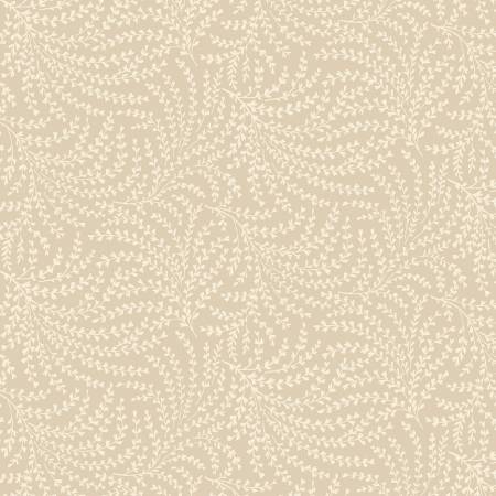 Scrolling Beige Vine 108in Quilt Back