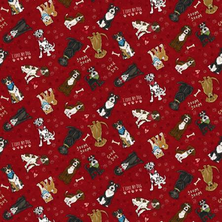 Home Is Where The Dog Is 2 Red Medium Dogs