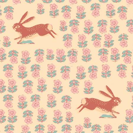 Meadows Rabbit in Blush 108" Wide Quilt Backing