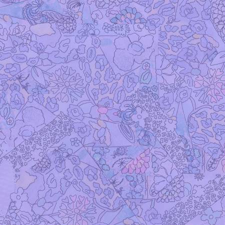 Flowers on Main Periwinkle Pattern Play