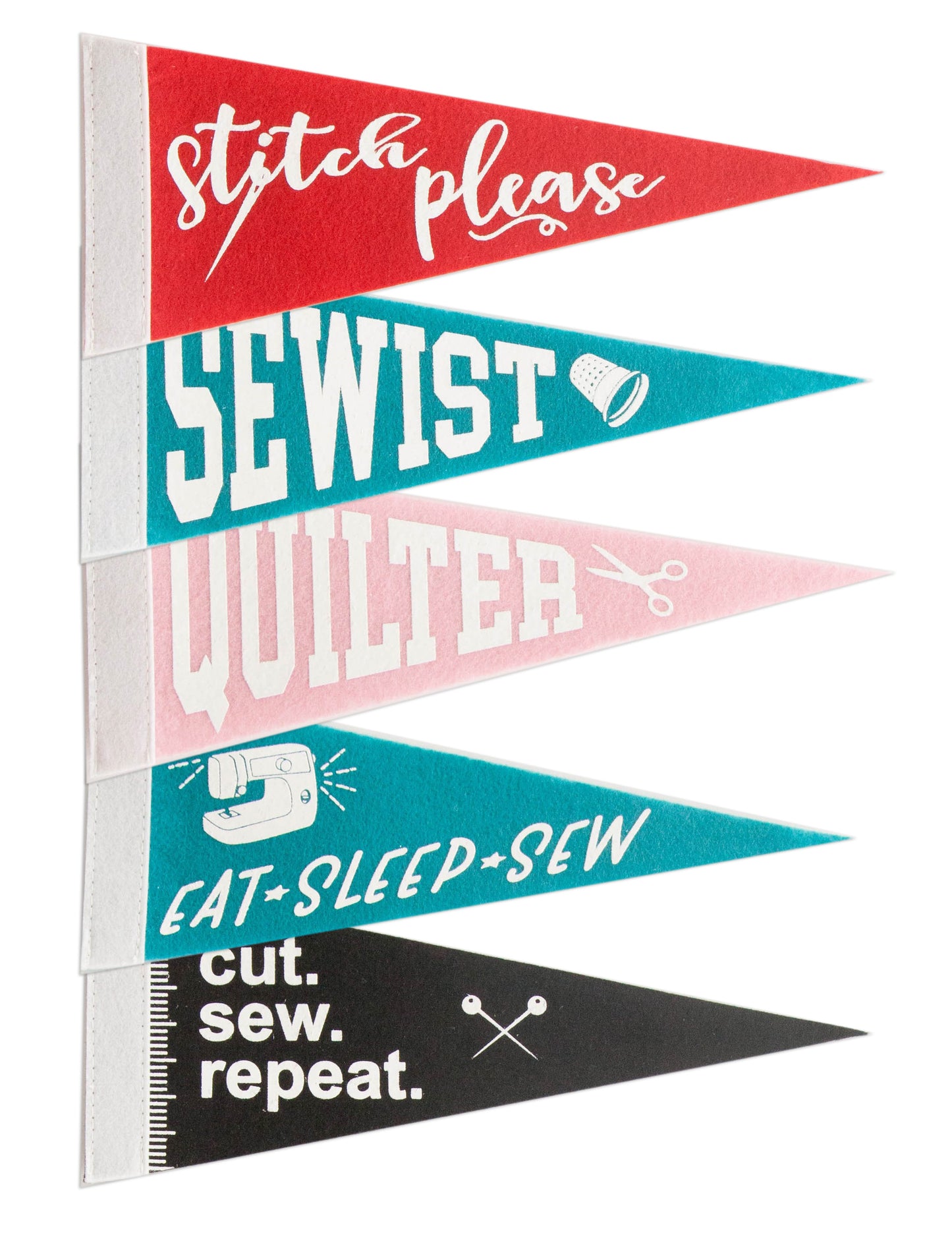 Christopher Thompson - Felt Pennants - Set of 5