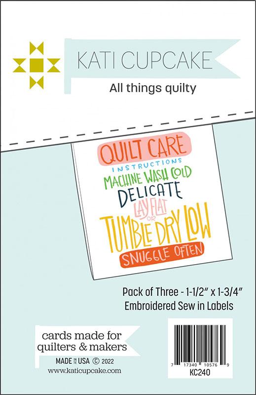 Sew in Labels Quilt Care