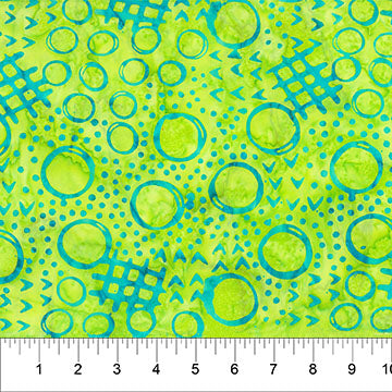 Jitterbug Main Doodle Lime Green