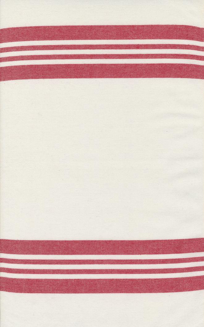 Panache Toweling White Red 18"