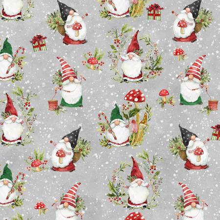 Merry Gnome-ments Gray Gnomes All Over