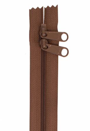 30" Zipper For Handbag Double Slide - Seal Brown