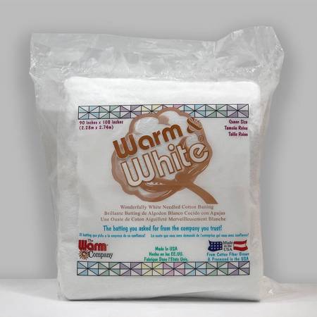 Batting Warm & White Cotton 90in x 108in