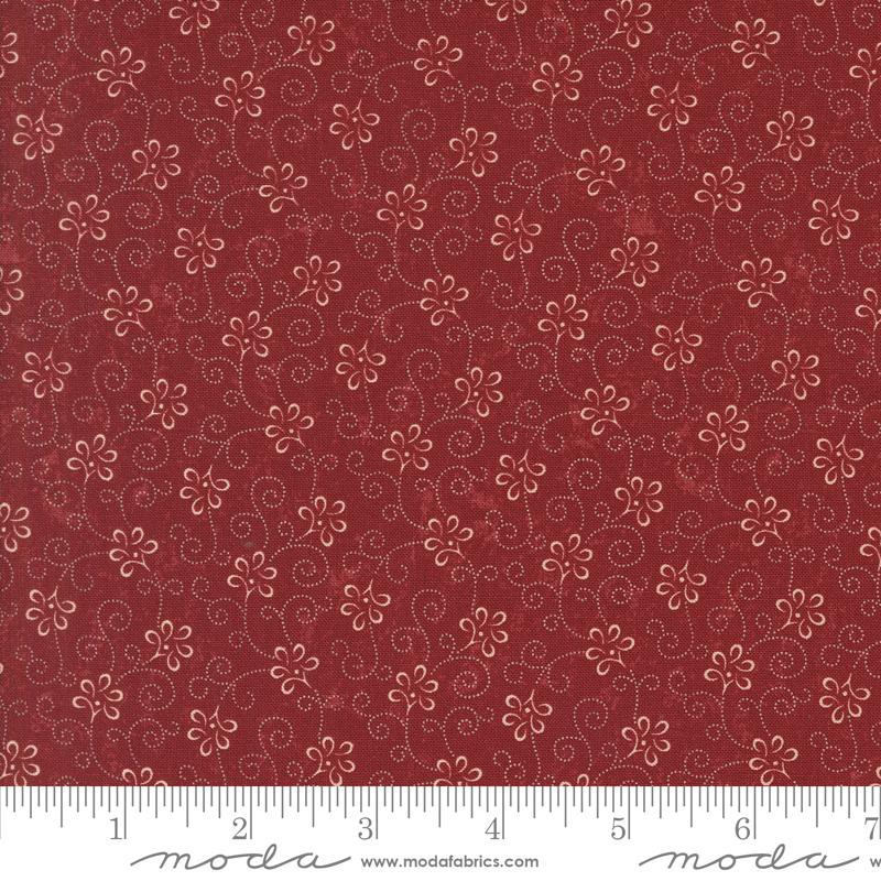A Vintage Christmas Dainty Floral Red