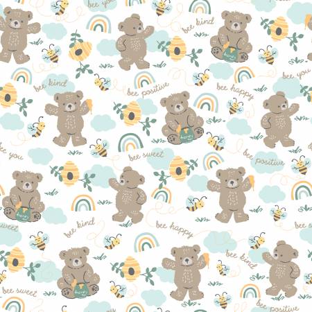 Hello Honey! Blue/Taupe Bears