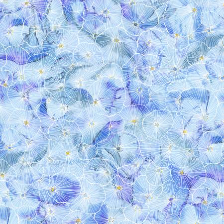 Painted Sea - Linear Bursts Light Blue