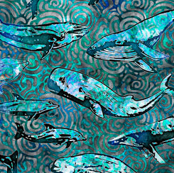 Aquatica Whales Teal 28120-Q