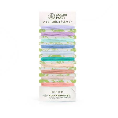 Garden Party Embroidery Floss Set 10pc Pastel