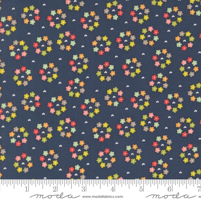 Raspberry Summer Dainty Floral Circles Blueberry