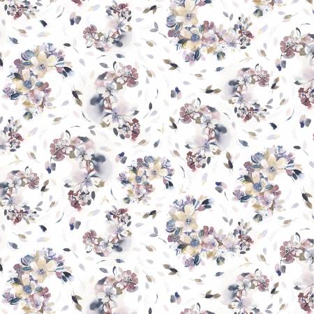 Meadow At Dusk Swirling Flowers