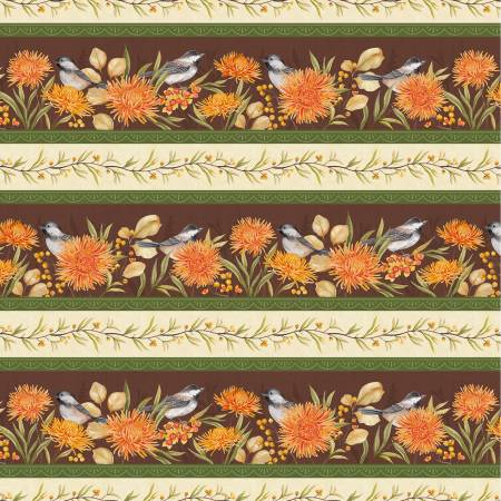 Chickadee Charm Multi Repeating Stripe