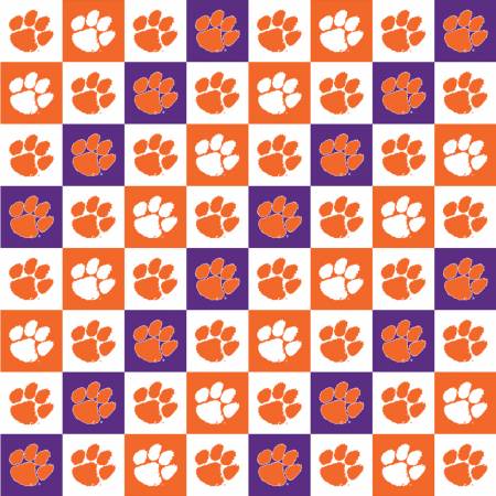 Clemson Tigers Squares Digitally Printed