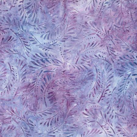 Light Purple Ferns Batik