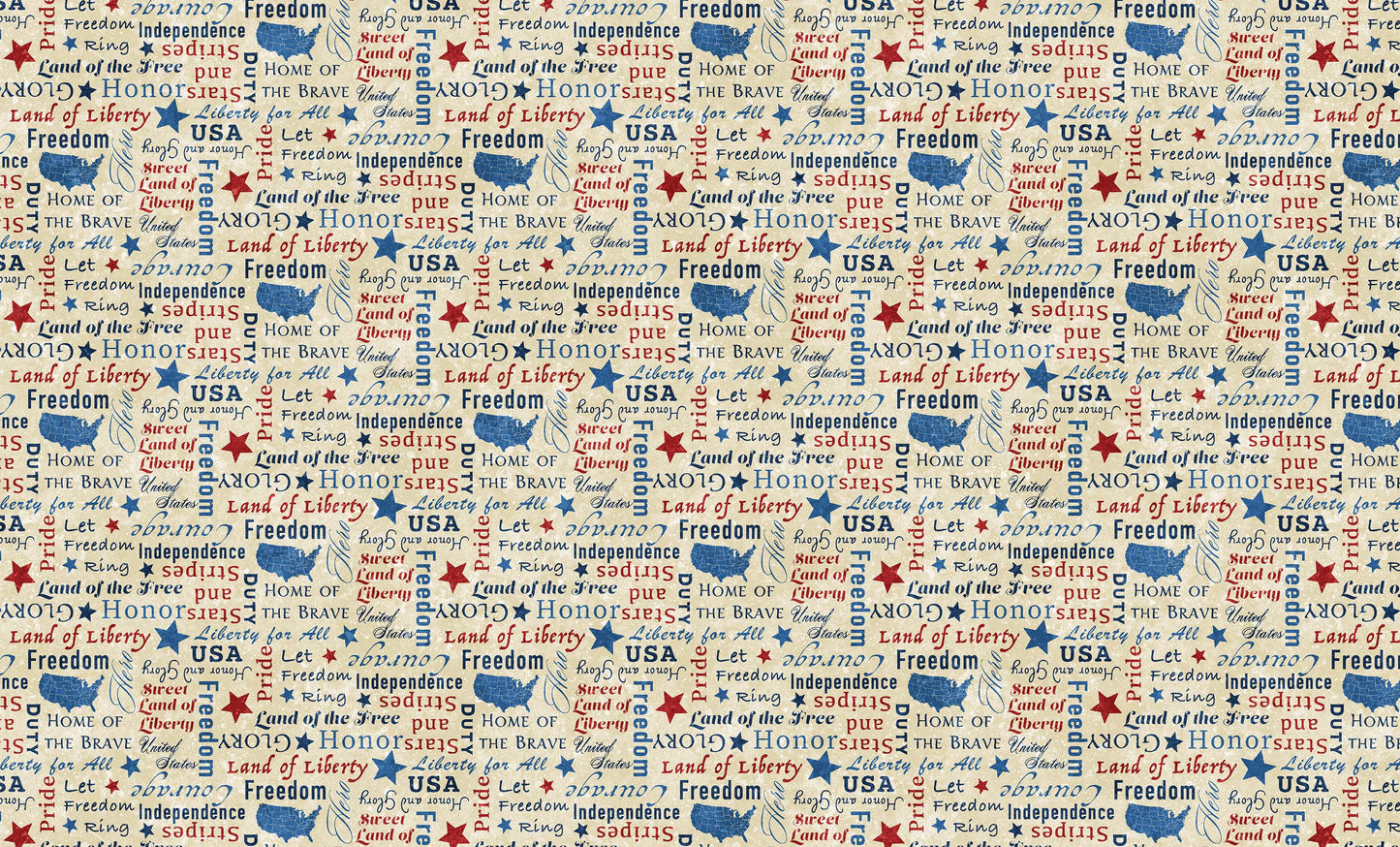 Stonehenge Stars And Stripes 8 Beige Multi B23461-12