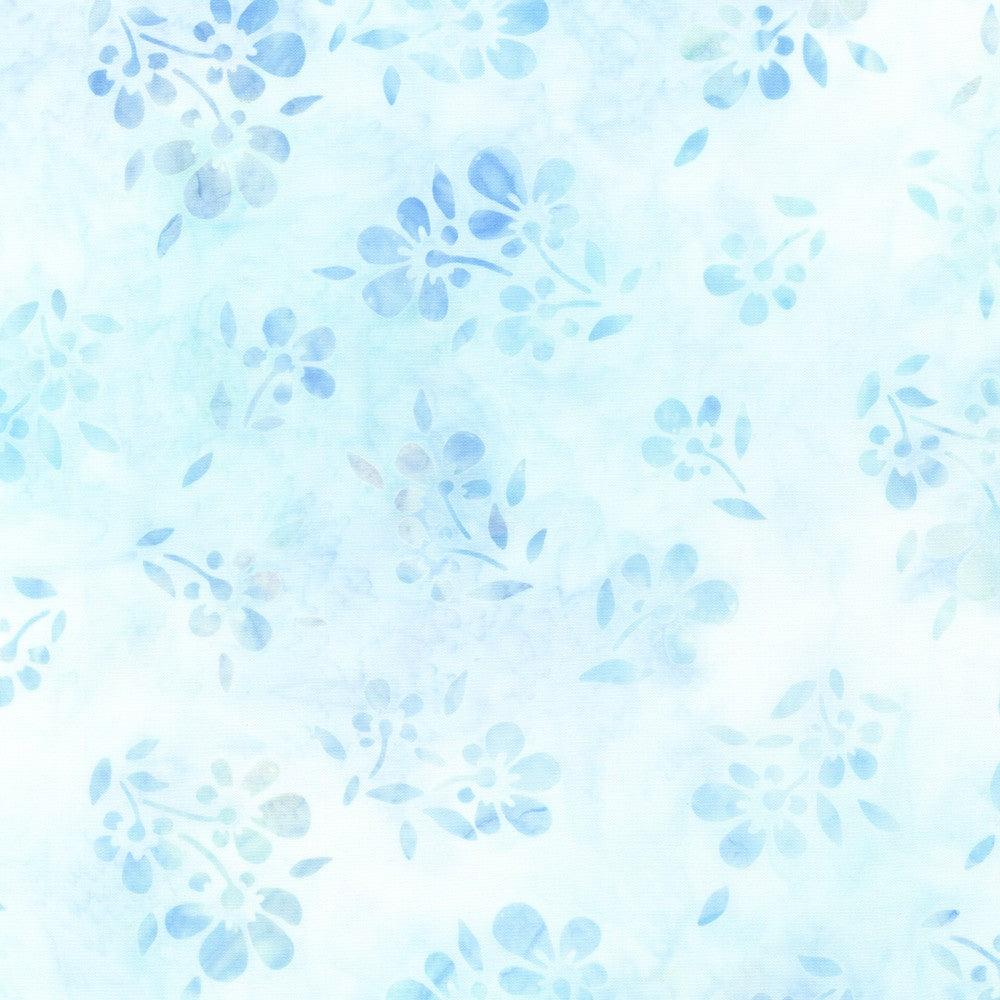 Artisan Batiks: Pastel Petals Cloud Blue